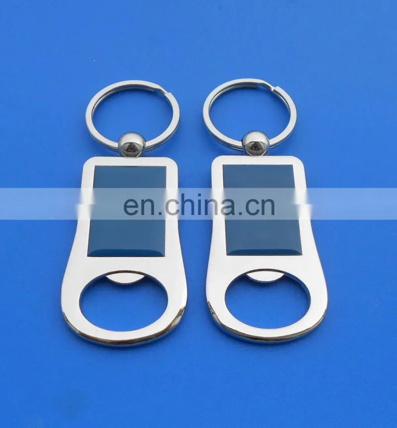 blank sublimation silver & gold bottle opener keychain with box gifts