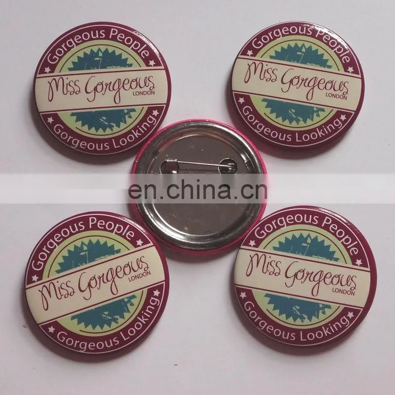 Alibaba top sale cheaper price tinplate advertising pin button badges