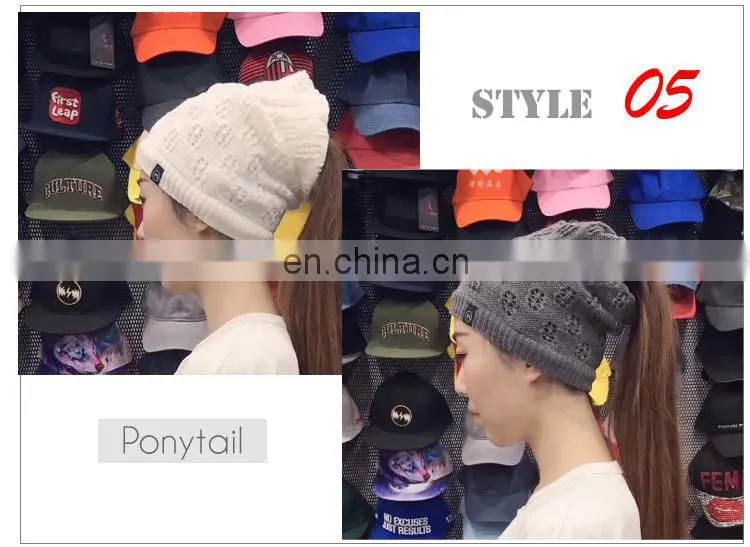Wholesale men's merino wool knit beanie hat