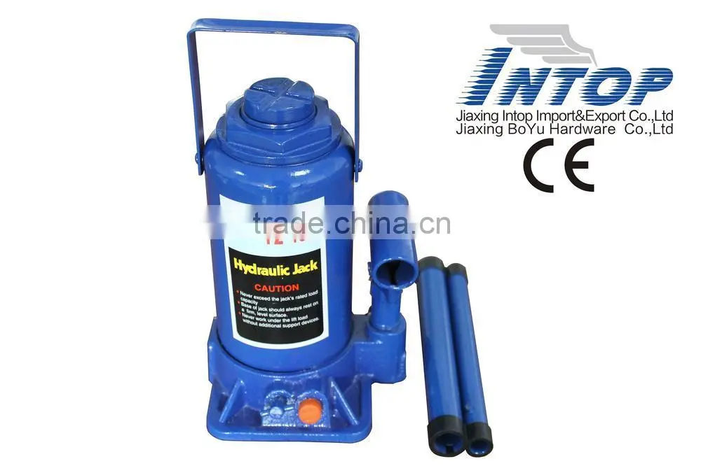 High quality good sell hydraulic bottle jack 12T for car repairing
