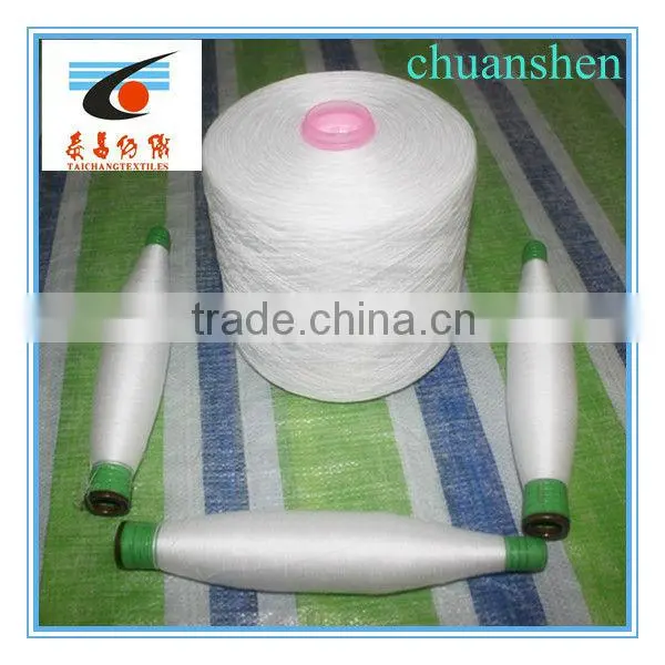 100% spun polyester sewing thread on plastic tube