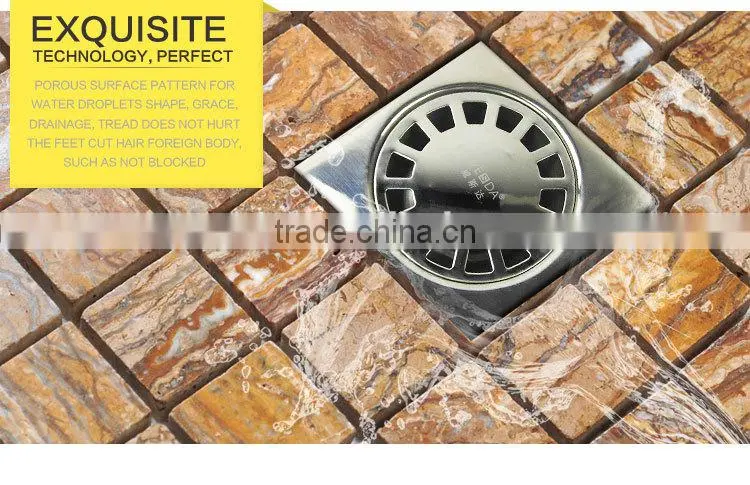 WESDA 3.5inch High Quality Double sealing Brass Floor drain,rectangular floor drain,floor drains stainless steel