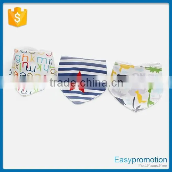2016 Promotional Gifts China Supplier 100%Cotton Triangle Baby Bibs