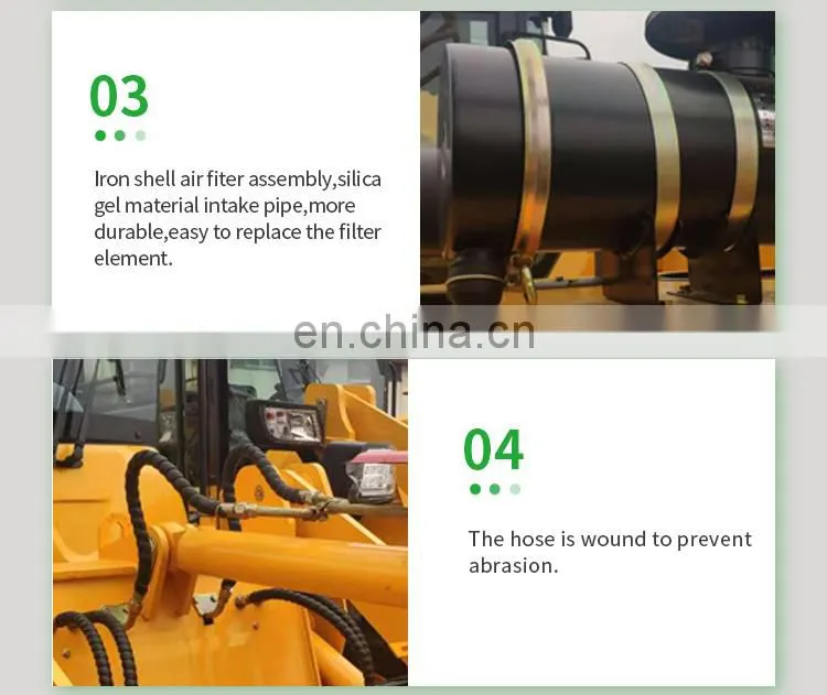 Wheel loader ZL08F, hydraulic power steering mini wheel loader