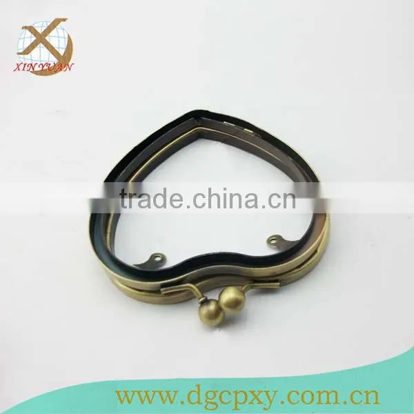 NEW ! Beautiful Heart-shape clutch box metal frame with various clour