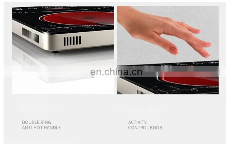 110v/220v infrared cooker 2000W touch control black color easy to operate rice soup milk hotpot rice keep warm function