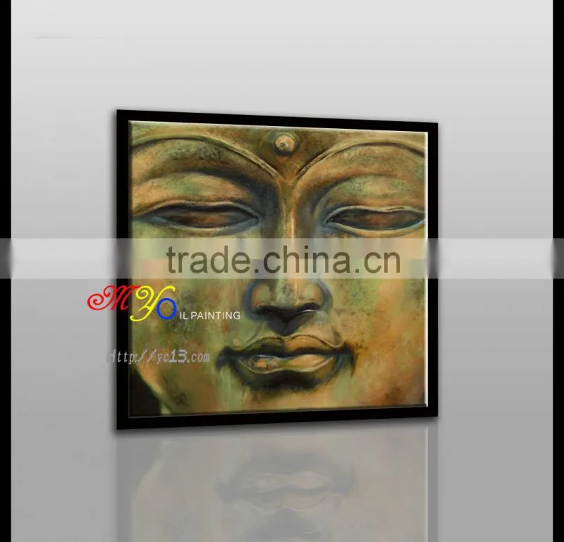 oil painting on canvas decoration green buddha hand painted