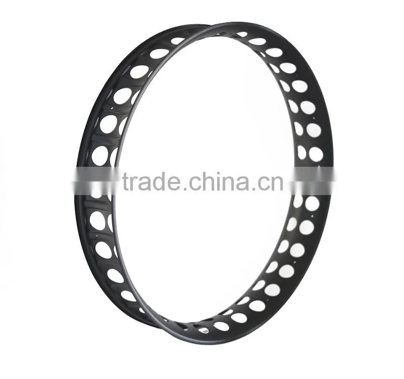 Fat Bike Wheels 3K&UD Tubuless&Hookless 25mm Profile 100mm Width fat bike rims snow bike rim 32 holes wheels 500g