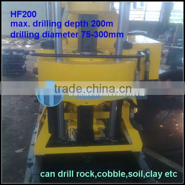 200m drill depth, hydraulic trailer type HF200 auger drilling equipment