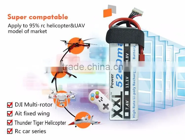 High Discharge Rate Lipo Battery 5S 5200mah 18.5V