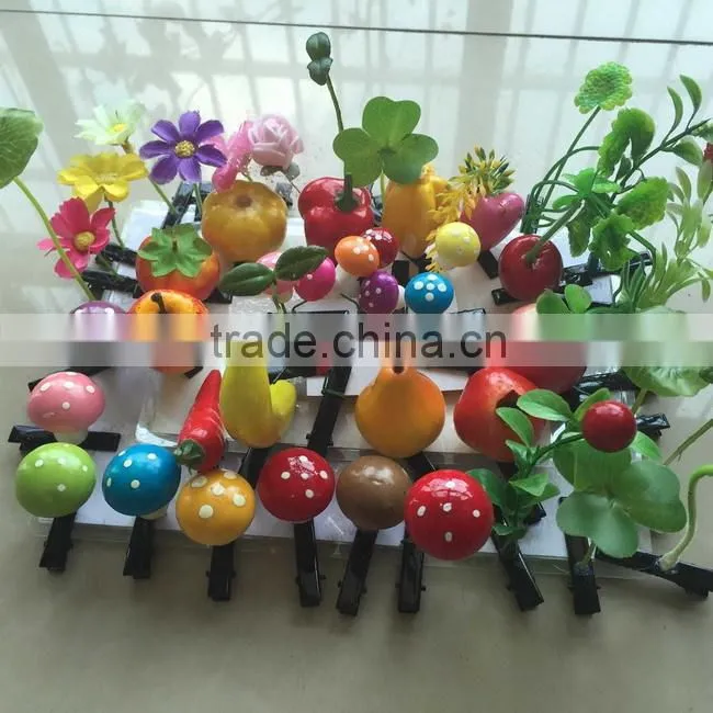 Hot sale growing grass hair doll green plant flower hair pin jewelry