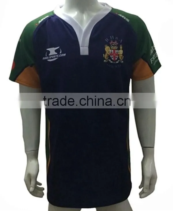 High quality performance Sublimated Rugby Practice Shirts free design cheap custom rugby jersey