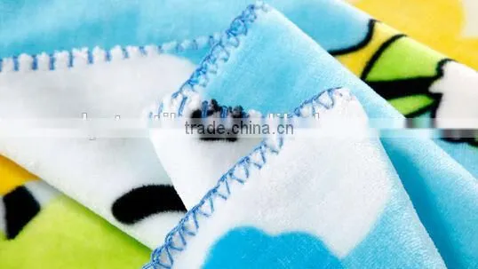 Cartoon design printed cheap summer flannel manufactures blankets popular