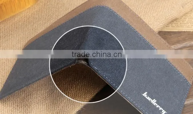 New High Quality Bifold Canvas Wallet Credit Card holder Canvas purse