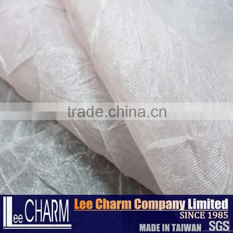Glimmer Baby Pink Crepe Fabric for Dresses