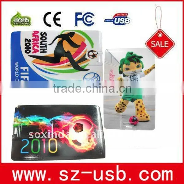 2013 promotional super thin credit card usb flash drive with free logo real capacity
