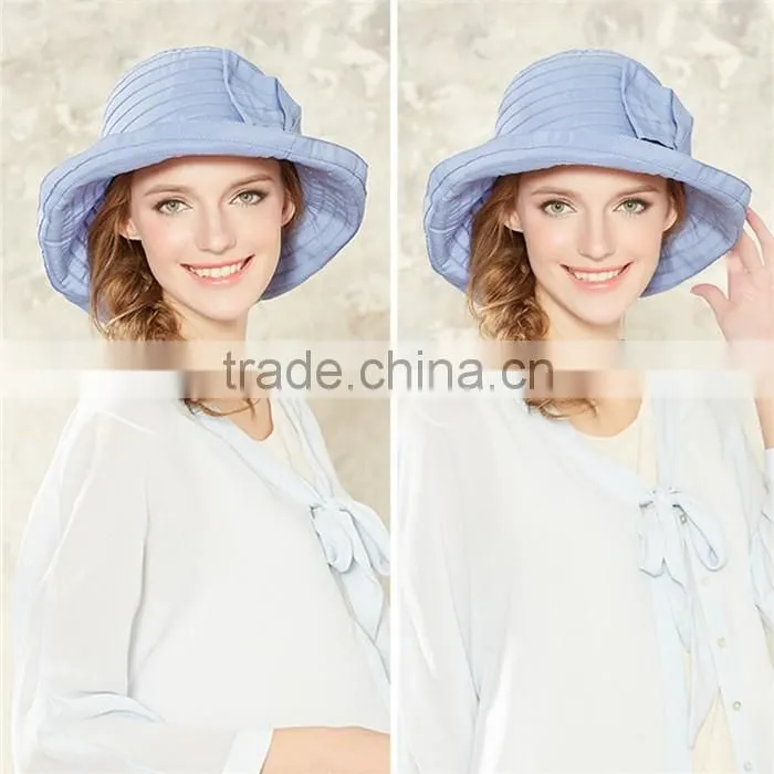 2015 China wholesale latest girl rolled brim sun shade straw hat
