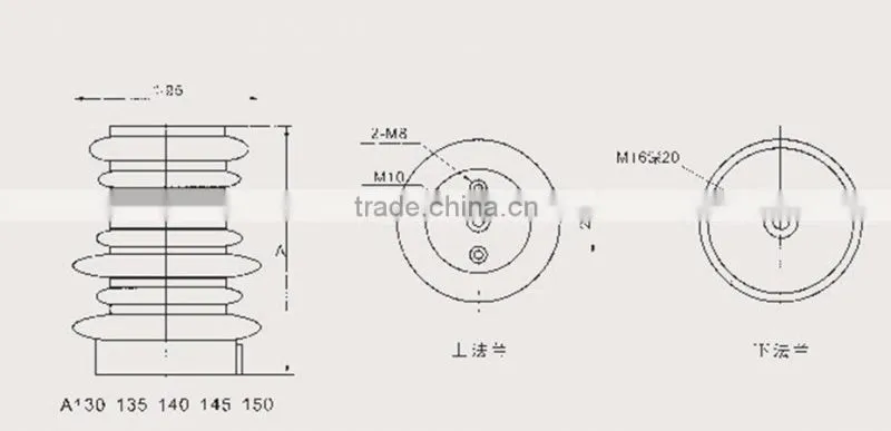 12kv High Voltage epoxy resin capacitive divider insulator/transducer