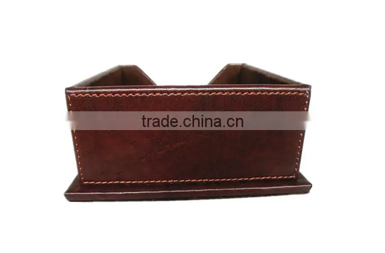 Dark Brown Good Quality Handmade Flannelette Inside Custom Leather Paper Holder