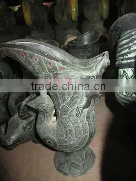chinese antique Chan Kuo Bronze Wine cup