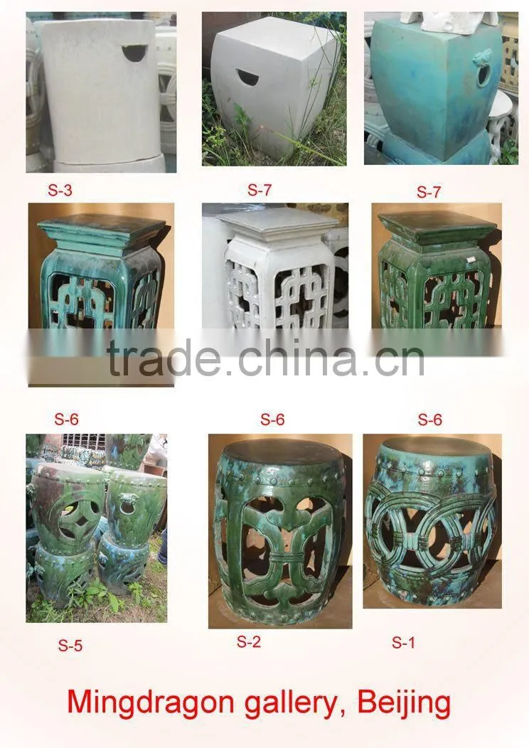 Modern Chinese Porcelain Decorative Stool
