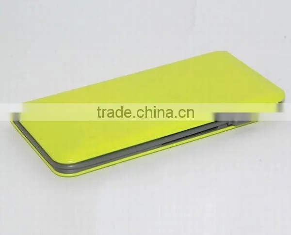 AWC455 8000mAh Leather Built In Input and Output Cable Power Bank Mobile Power Pack