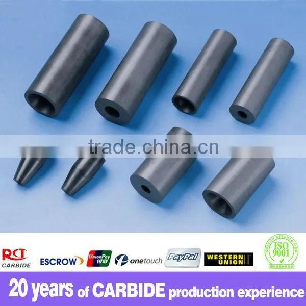 Solid tungsten carbide blast nozzle
