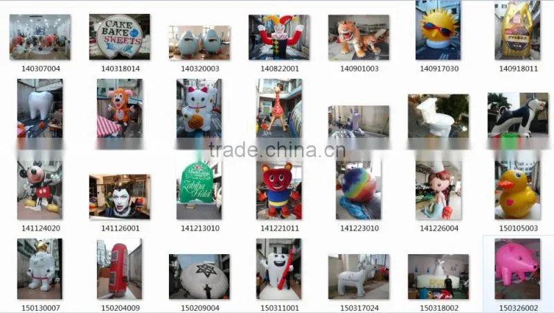 Custom make inflatable heart balloon, inflatable moving cartoon character balloon