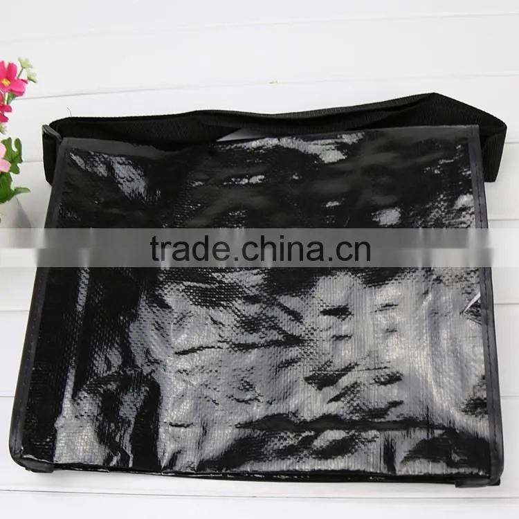 PP woven fabric with lamination shopping bag ,with cover ,webbing PP handle ,with CMYK printing