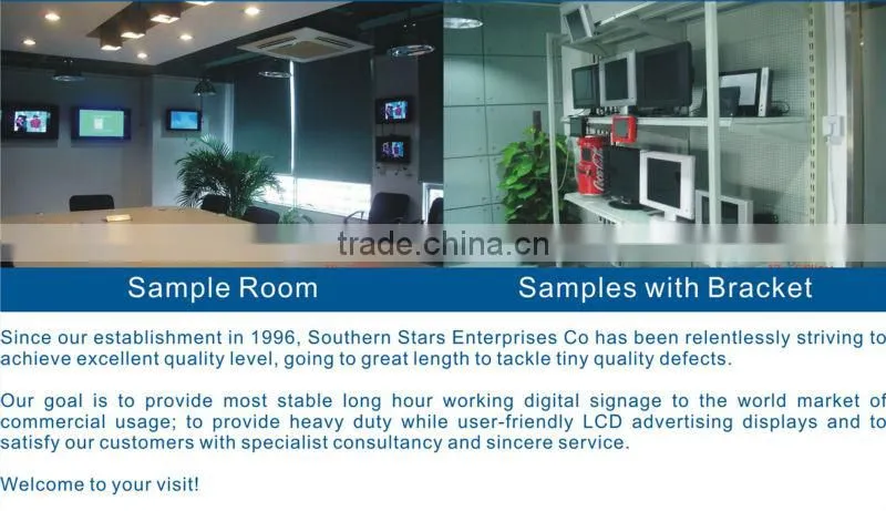 Slim 19inch lcd mounting pos display, android lcd advertising player