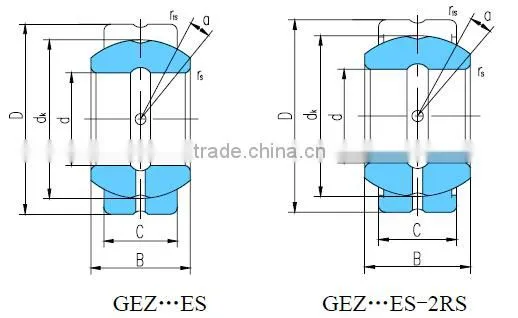 Oscillating bearing Spherical plain radial bearing GEZ69ES-2RS low friction bearings