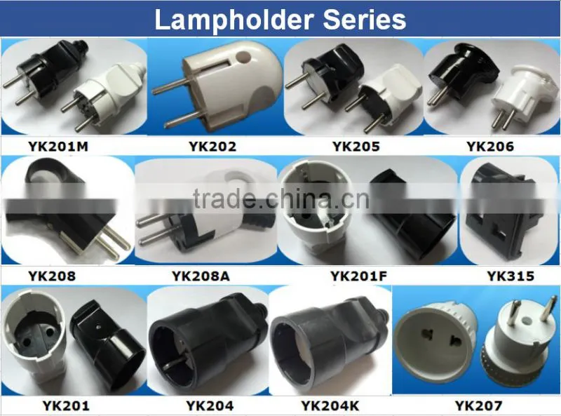 YK207 Hot sale two pins European Style plug with socket