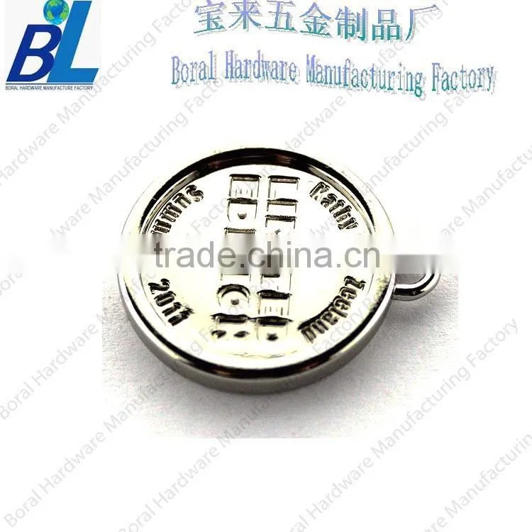 Novelty recessed metal accessories for bags