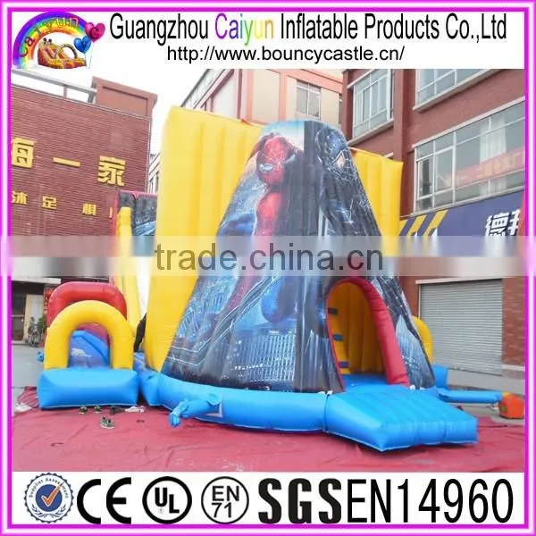 Gaint inflatable obstacle course for outdoor,Spider man inflatable obstacles