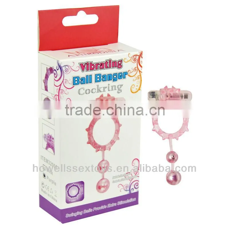 Ball Banger Cock Ring 2 balls + Vibe Sex Products