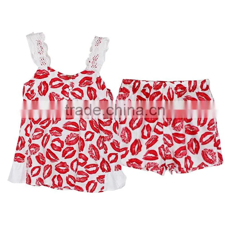 Reactive priting lady fashion sleepwear lady cute cotton homewear lady sexy nightgown