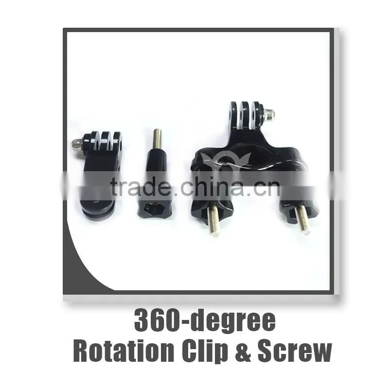 Bicycle Handlebar / Seatpost Clamp with Three-way Adjustable Pivot Arm for Gopro Hero 3+/3/2/1/4 Session