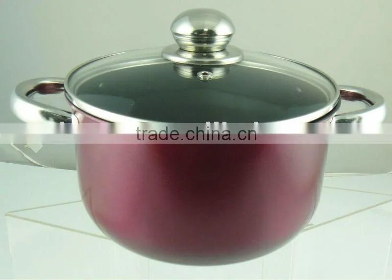 2016 ChuangSheng New Die-cast Aluminum induction cookware cooker&Charms colorful aluminum cooking pot