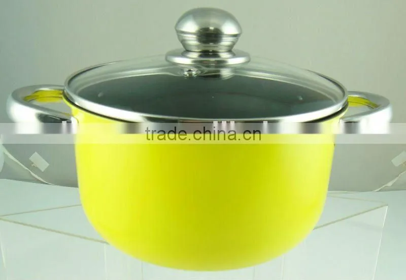 2016 ChuangSheng New Die-cast Aluminum induction cookware cooker&Charms colorful aluminum cooking pot