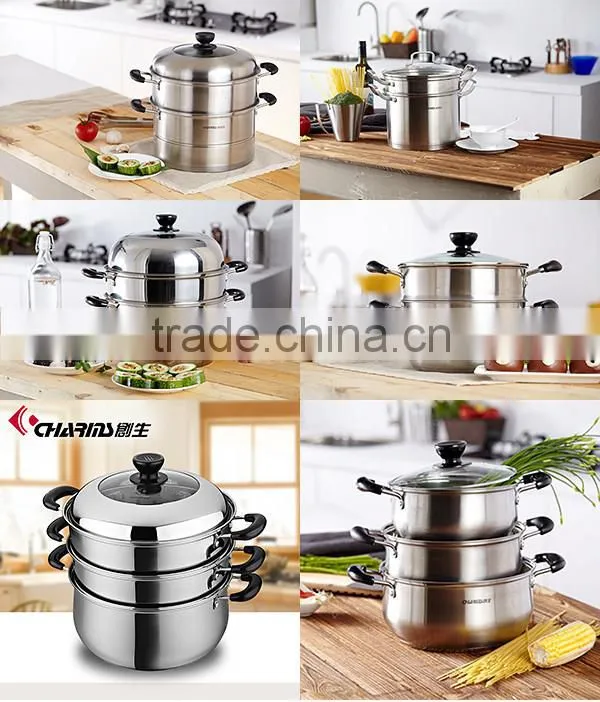 Japanese Large Food Steamer, Couscous Steamer Pot, Stainless Steel Steamer Pot