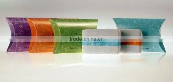 custom printed recycled pillow pack soap packaging