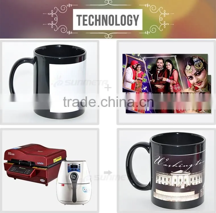 Sunmeta india hot selling 11oz sublimation patch mug cup SKB07