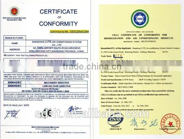 LTWF Series Chiller Air Cooled for Air Conditioning and Industrial Cooling, Chiller Air Cooled With Scroll or Piston Compressor