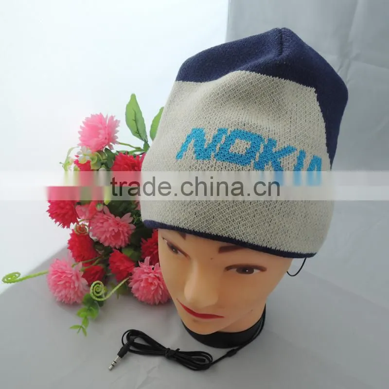 Uneed fashion winter hat for young girls with headphone