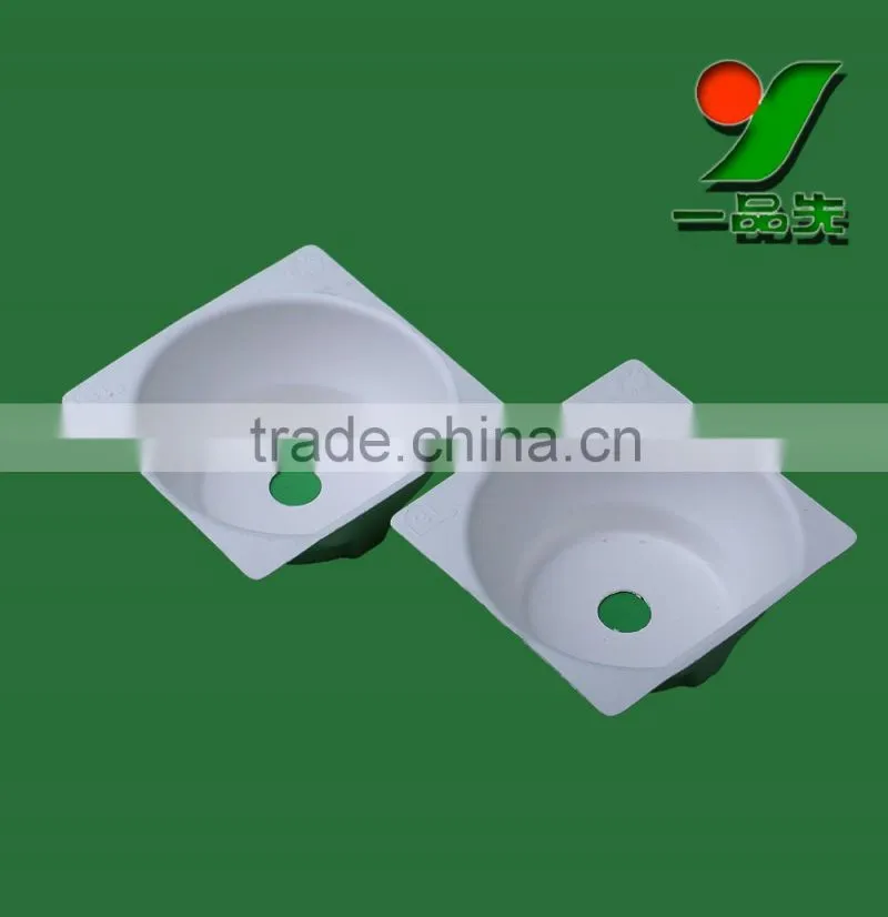 brand design Food-grade sugarcane bagasse wine packaging tray--sturdy and smooth surface