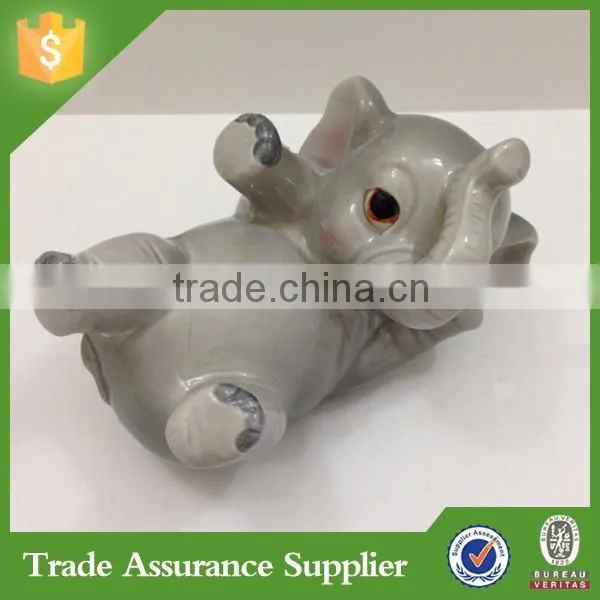 Cute Funny Customize Resin Baby Elephant Piggy Bank Home Decoration