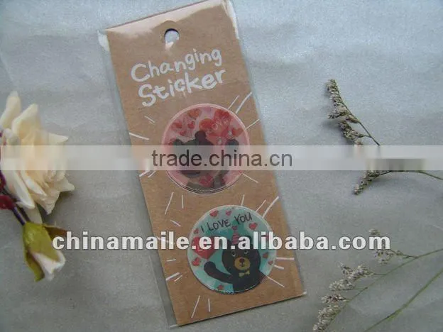 Lovely animal shape customized 3D handmade stickers