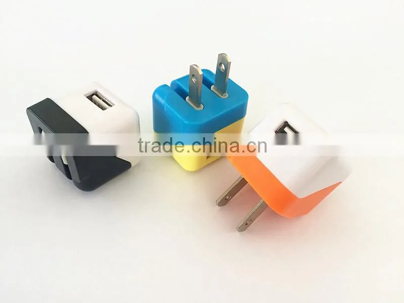 110-240V Universal Portable Phone Charger 5V 1A US folding plug cellphone wall charger for iPhone 5S 6
