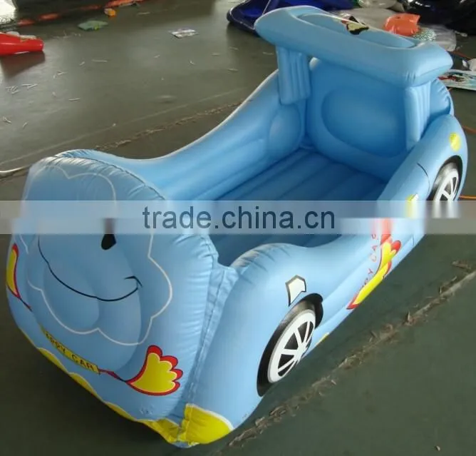 kids bathing inflatable car pool