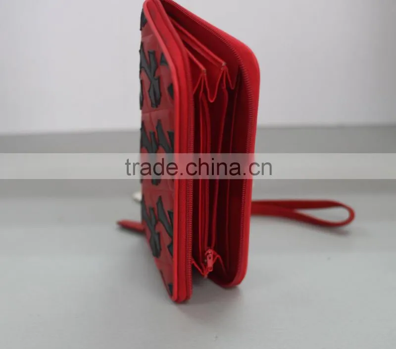 New Women Wallet Purse Bag Leather Wallet ,China promotional long zipper leather lady wallet / credit card holder zipper wallet